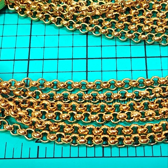 Signed Givenchy Gold Six Chain Gold Chocker Necklace - Picture 11 of 12